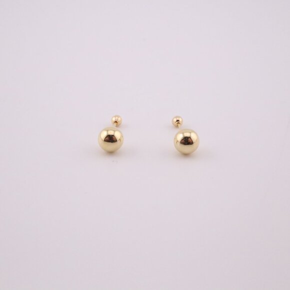 Timeless Women's 14k Gold Classic Ball Stud Petite Earrings Fashion Jewelry ** - Picture 11 of 12